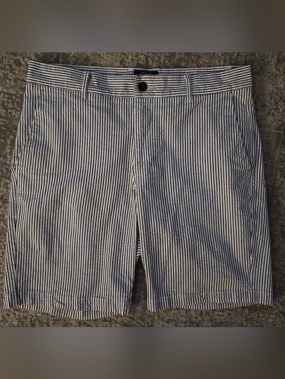 Ben Sherman Black & White Vertical Stripe Shorts